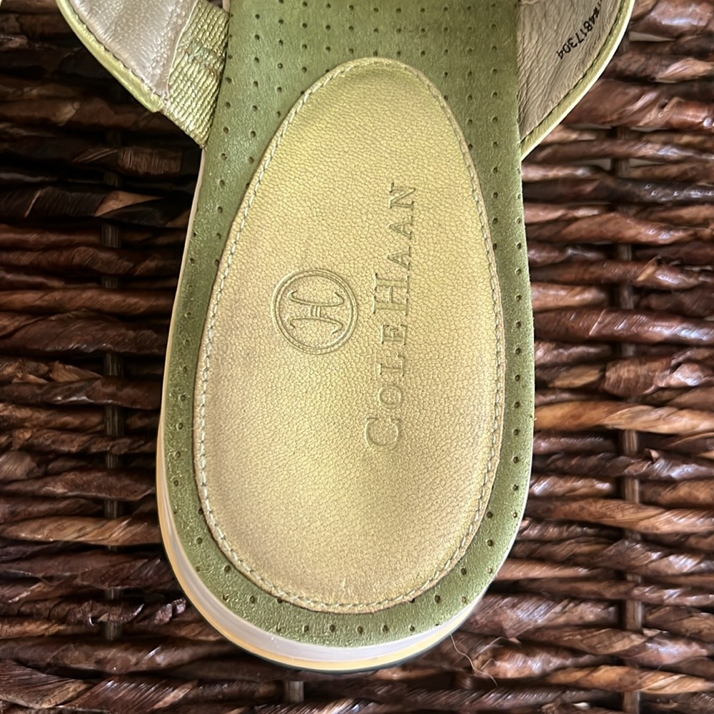 Cole Haan Flip Flops Metallic Straps Size 7 - Picture 4 of 14